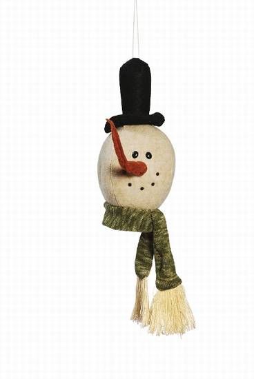 Hänger Schneemannkopf mit Schal