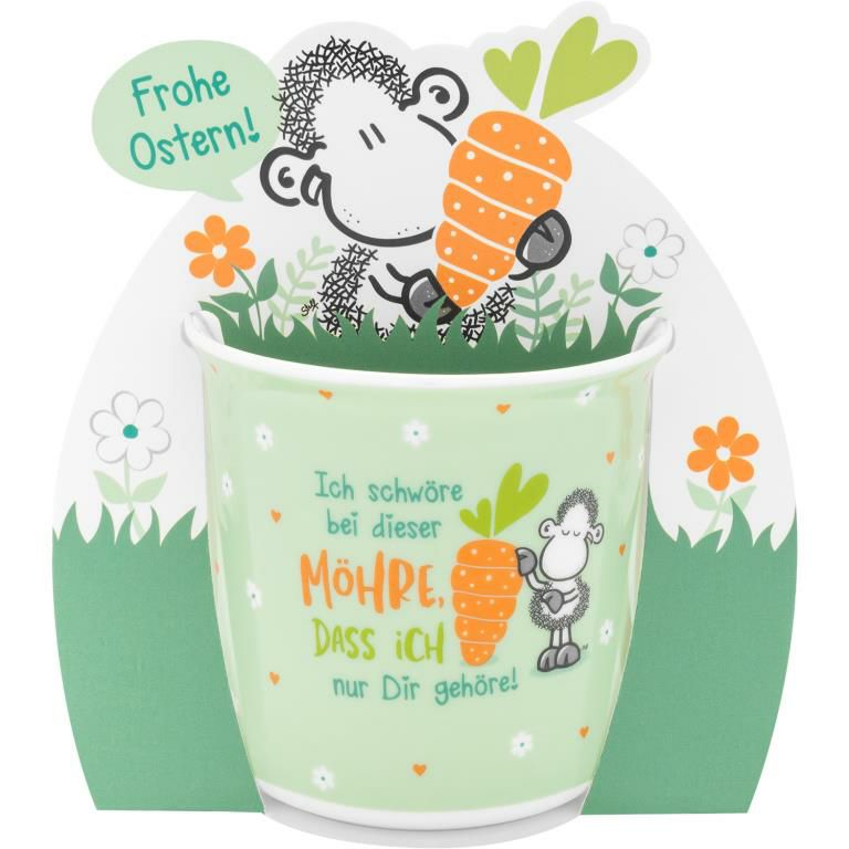 Ostertasse Möhre mit Geschenkbanderole