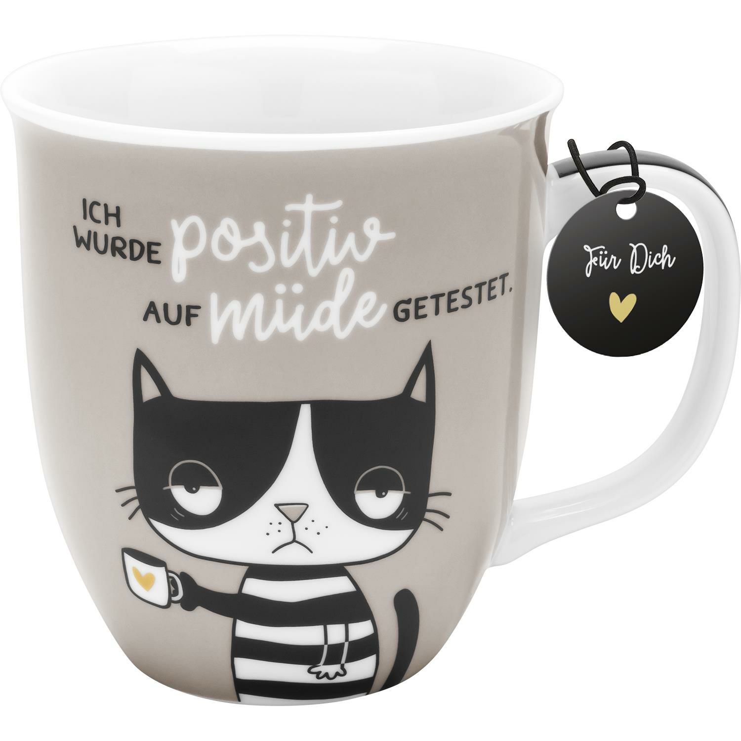 Tasse positiv auf müde getestet