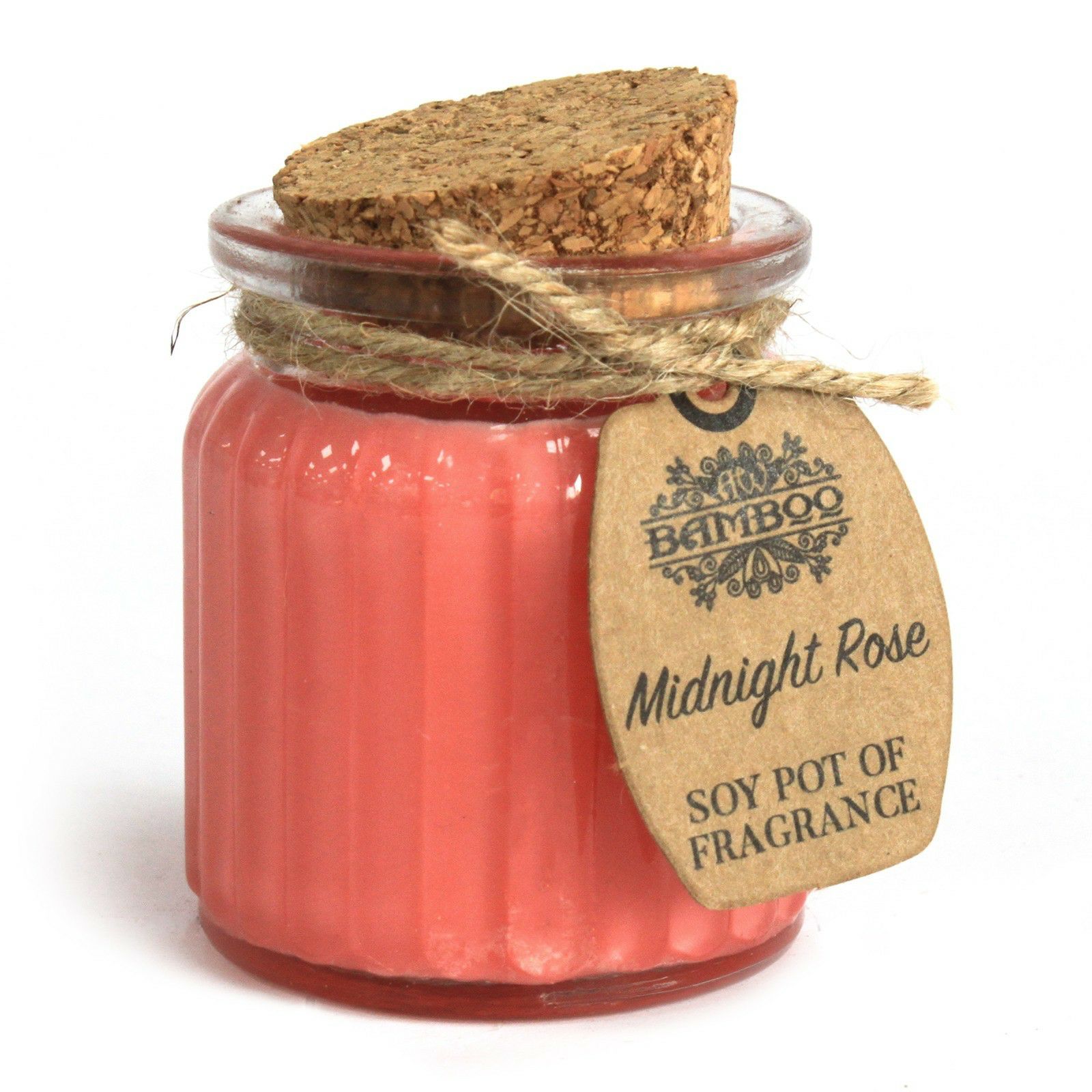 Sojakerze im Glas Miternachtsrose