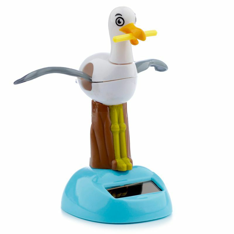 Solar Wackelfigur Möwe mit Pommes