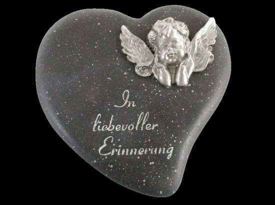 Herz mit Engel silber