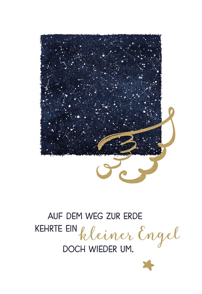 Trauerkarte Ein Engel kehrte um