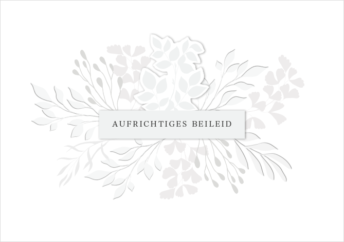 Aufrichtiges Beileid mit Aplikation