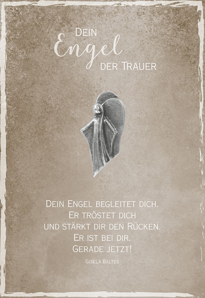 Karte Dein Engel der Trauer mit Engel www.kleinedingeladen.de