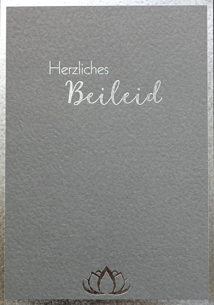 Trauerkarte  Herzliches Beileid mit Text