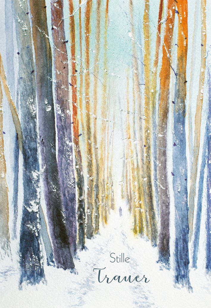 Trauerkarte - Stille Trauer Wald