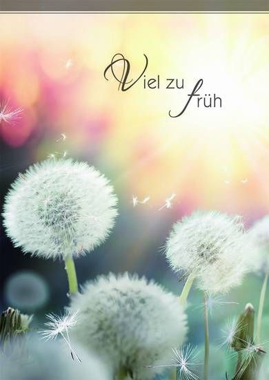 Trauerkarte Viel zu früh