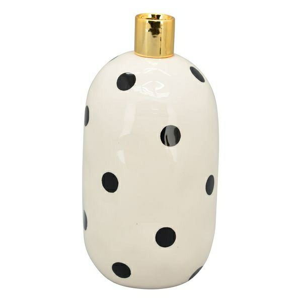 Vase XOXO mit schwarzen Punkten