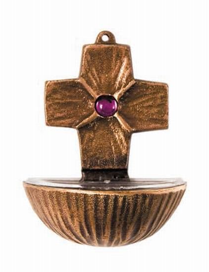 Weihkessel Kreuz mit Glasstein