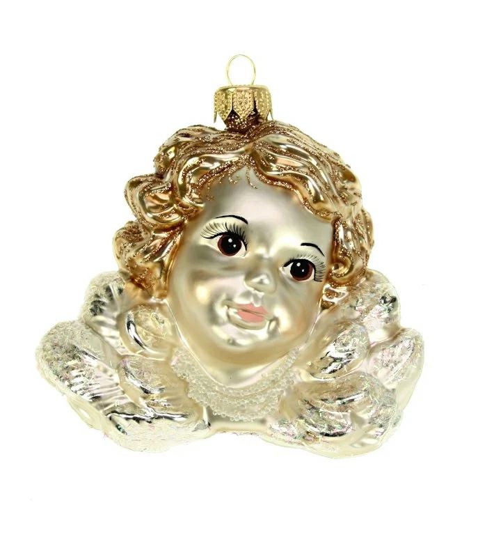 Weihnachtskugel Engel aus Glas