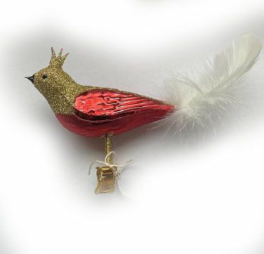 Christbaumschmuck Zaunkönig rot