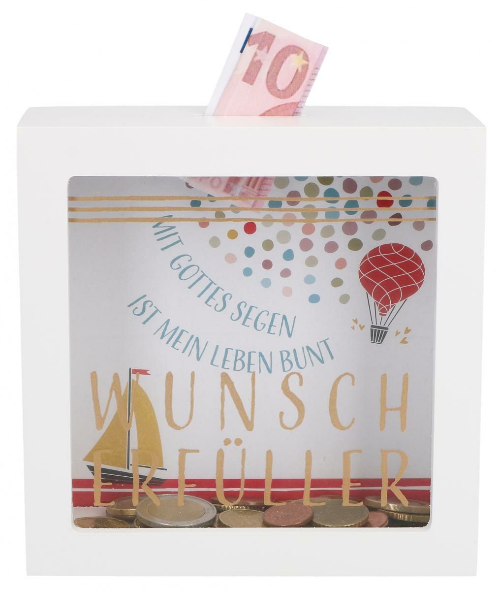 Bilderrahmen-Spardose  Wunscherfüller bunte Welt