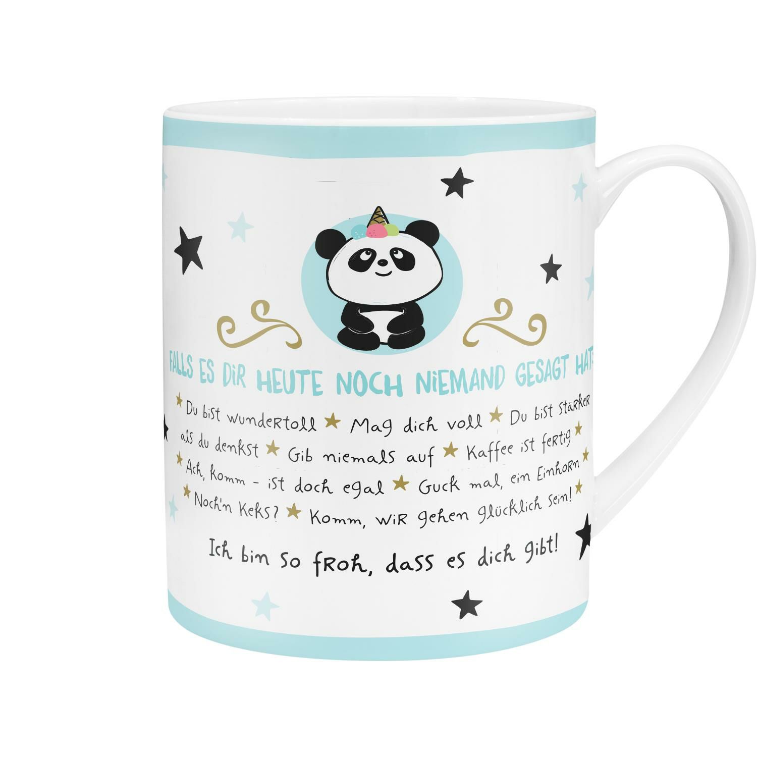 XL-Tasse Panda Ich bin so froh