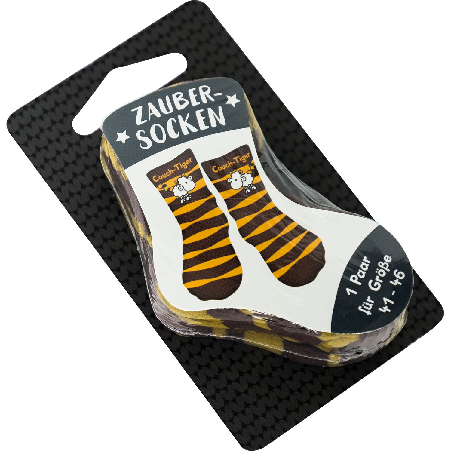 Zaubersocken Couch-Tiger