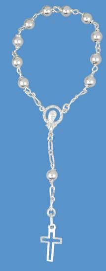 Zehner Rosenkranz Silber