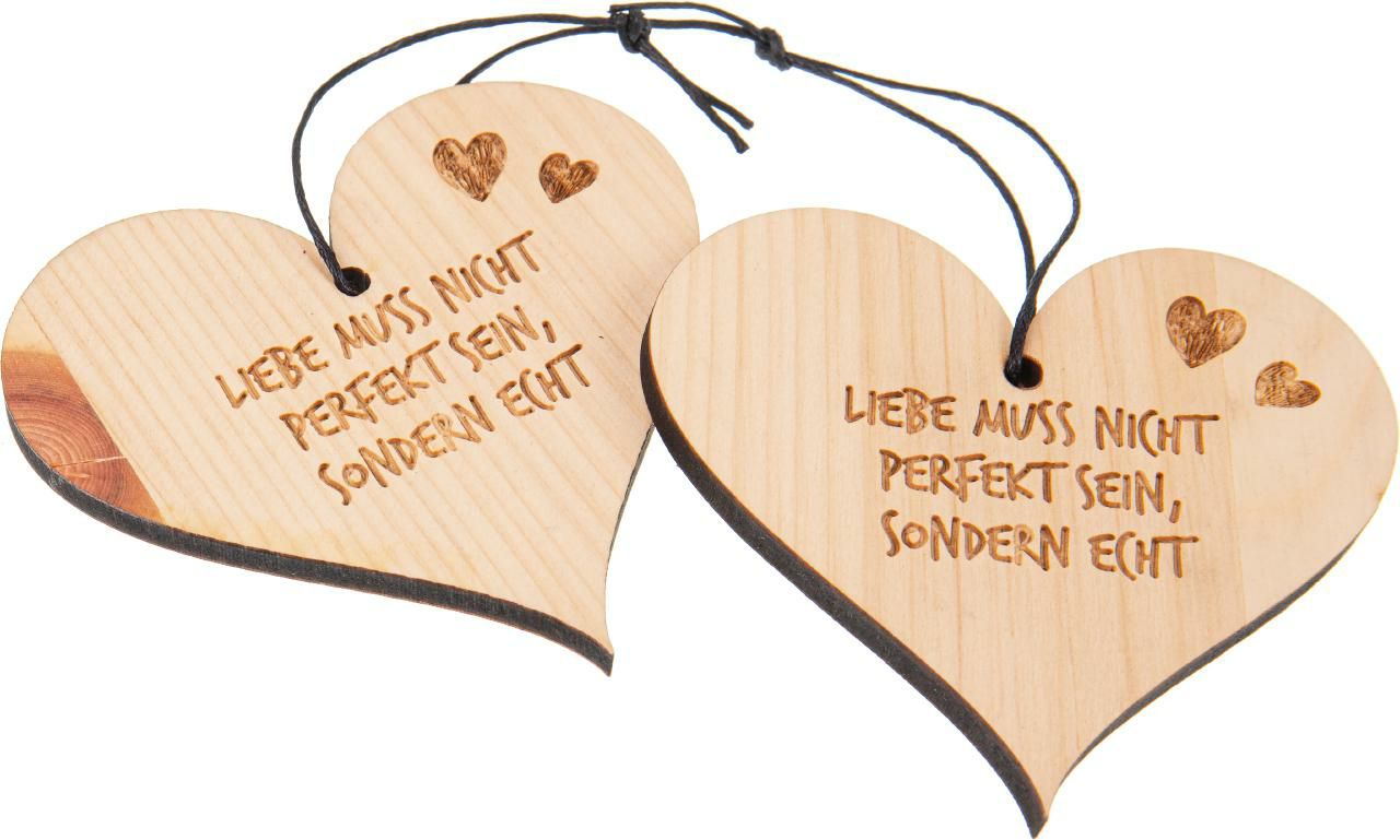 Zirbenherz Liebe muss nicht perfekt sein