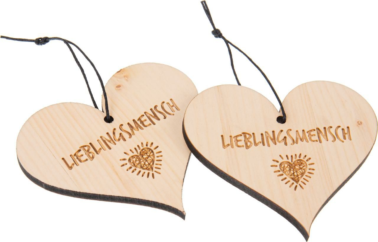 Zirbe Herz mit Band - Lieblingsmensch