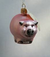 Schweinchen mit Krone aus Glas