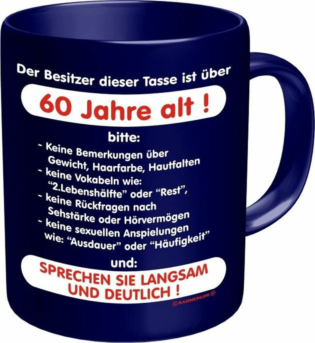 Tasse 60 Jahre alt