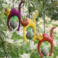 3 Farben Casablanca Meisenknödel-Hänger „Crazy Owl“ aus Metall Höhe 22 cm