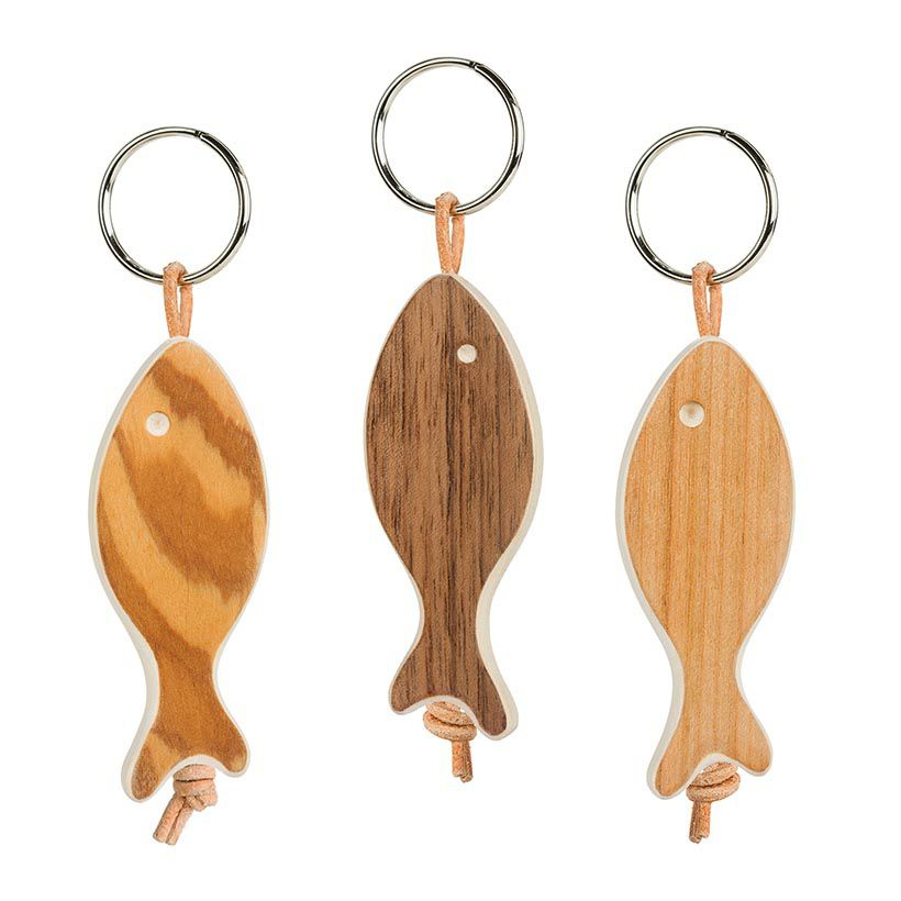 Schlüsselanhänger aus Holz 'AUSTRIA' graviert 5cm x 3cm