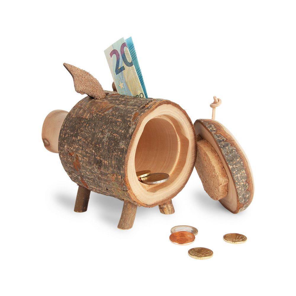 Holz Sparschwein Rudi