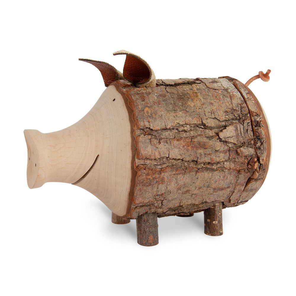 Holz Sparschwein Rudi Gr 2
