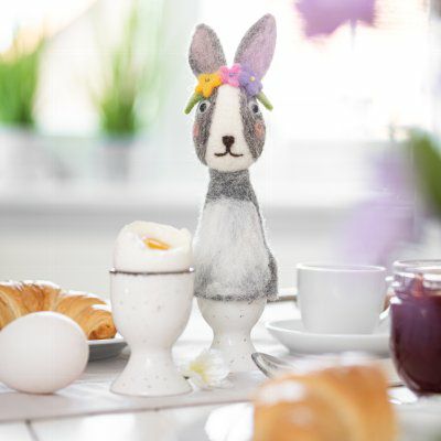 Filz Eierwärmer Fräulein Hase