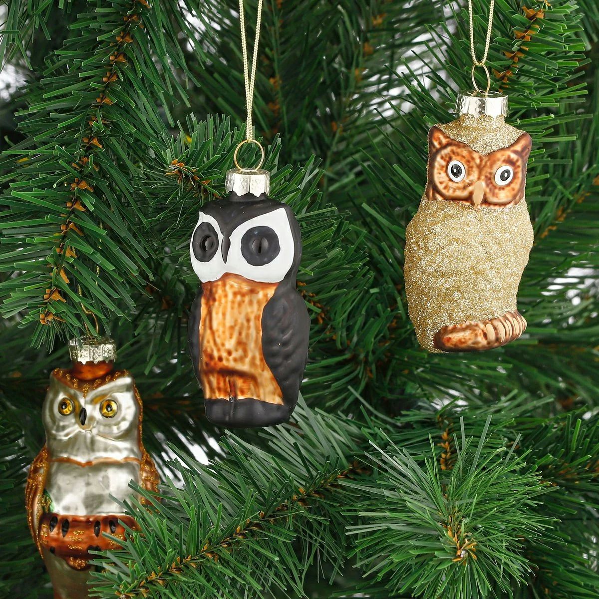 Weihnachtsschmuck-Set Eule 6 Stück