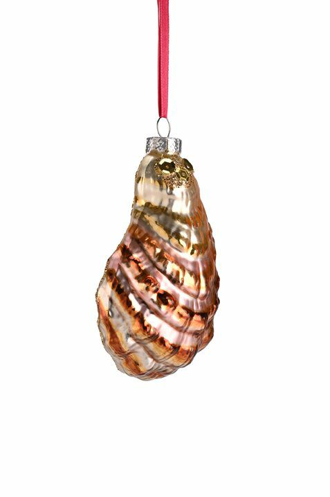 Christbaumschmuck Auster mit Perlen