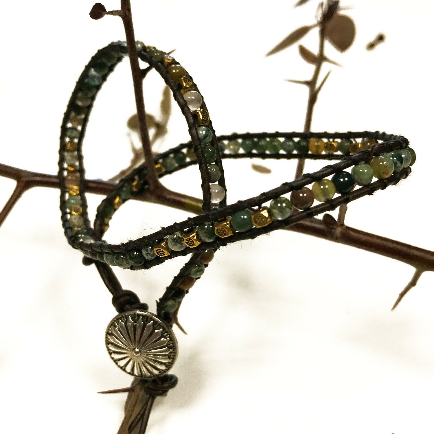 Wickelarmband  Multi Moosachat
