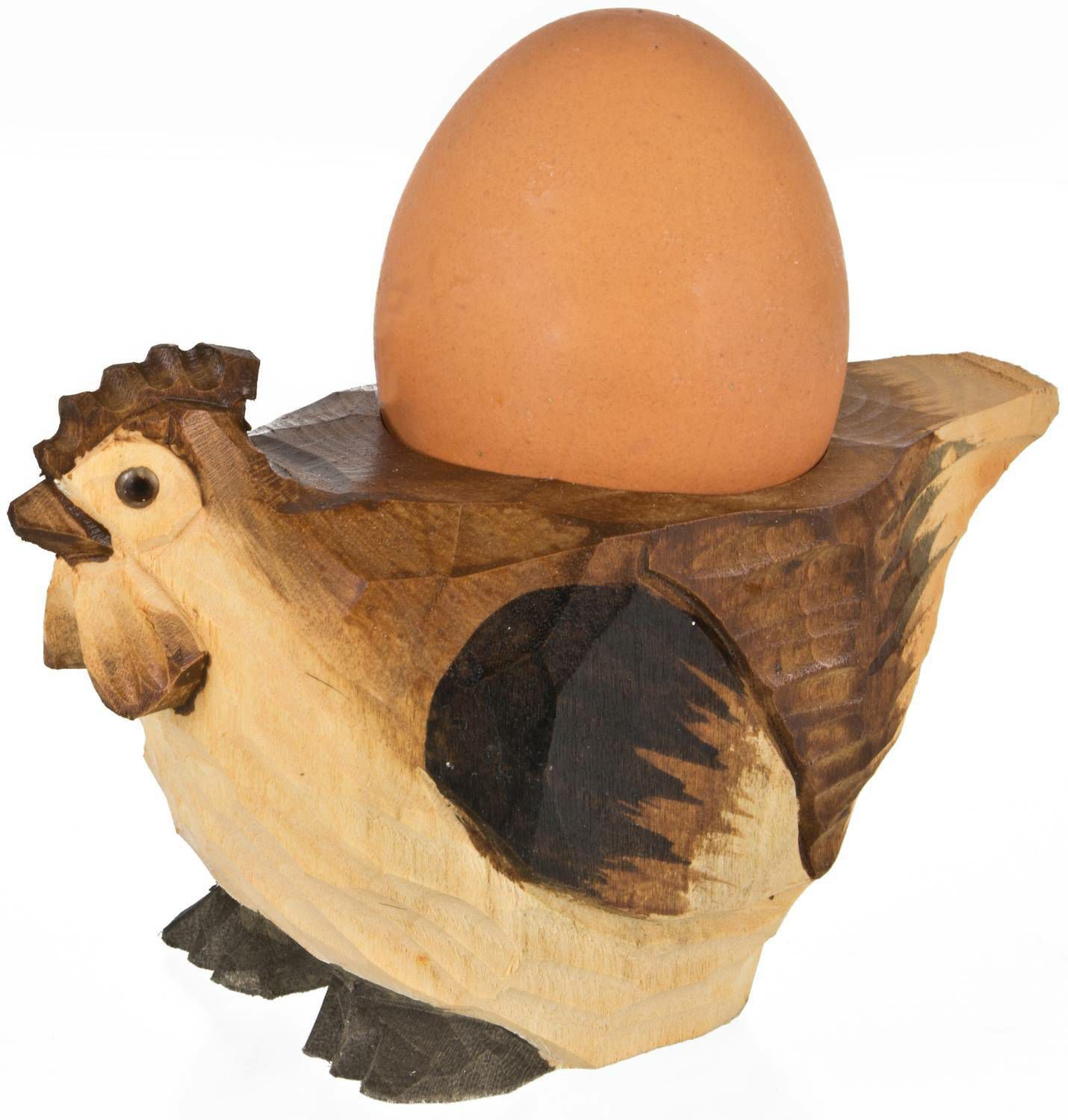 Huhn Eierbecher handgeschnitzt