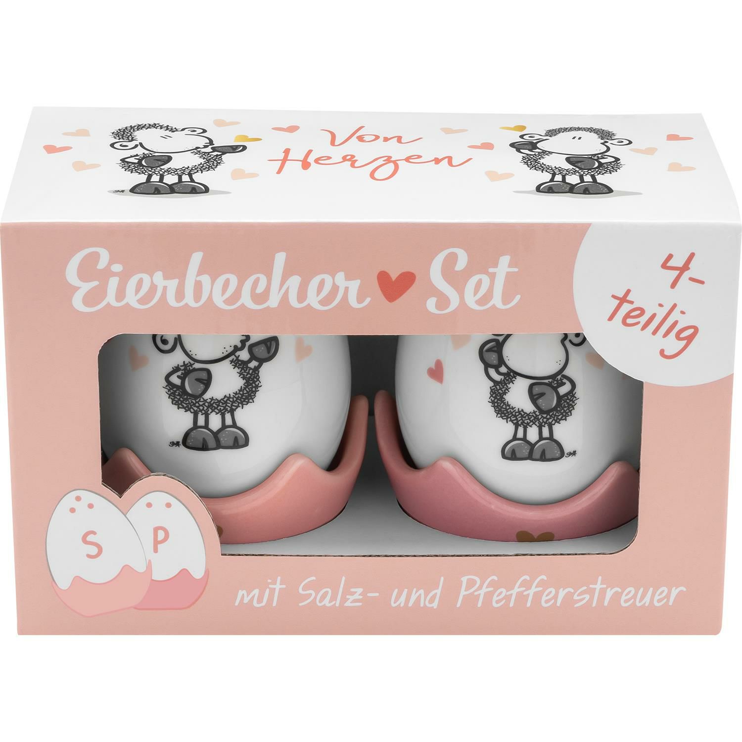 Eierbecher Streuer Set  Von Herzen