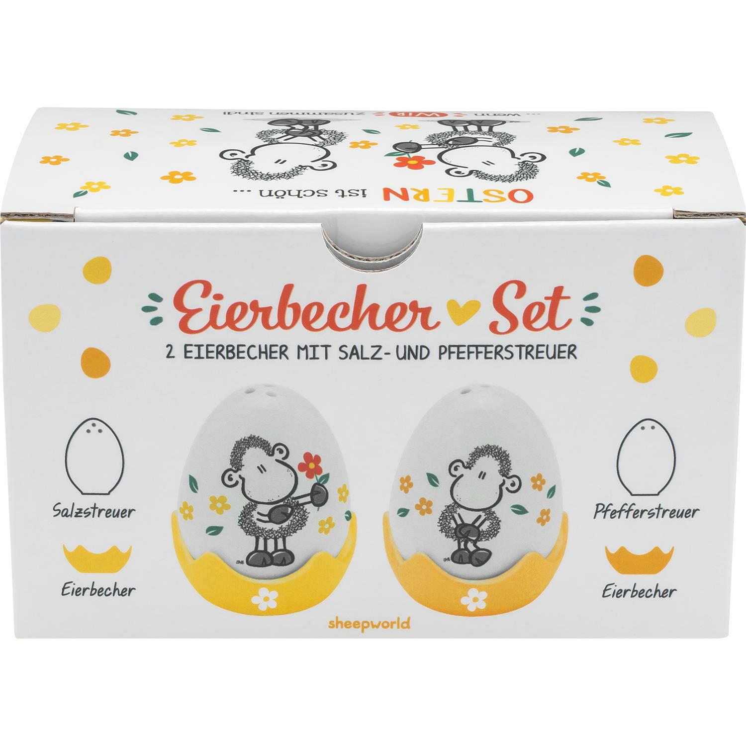 Eierbecher Gewürzstreuer Set  Zusammen