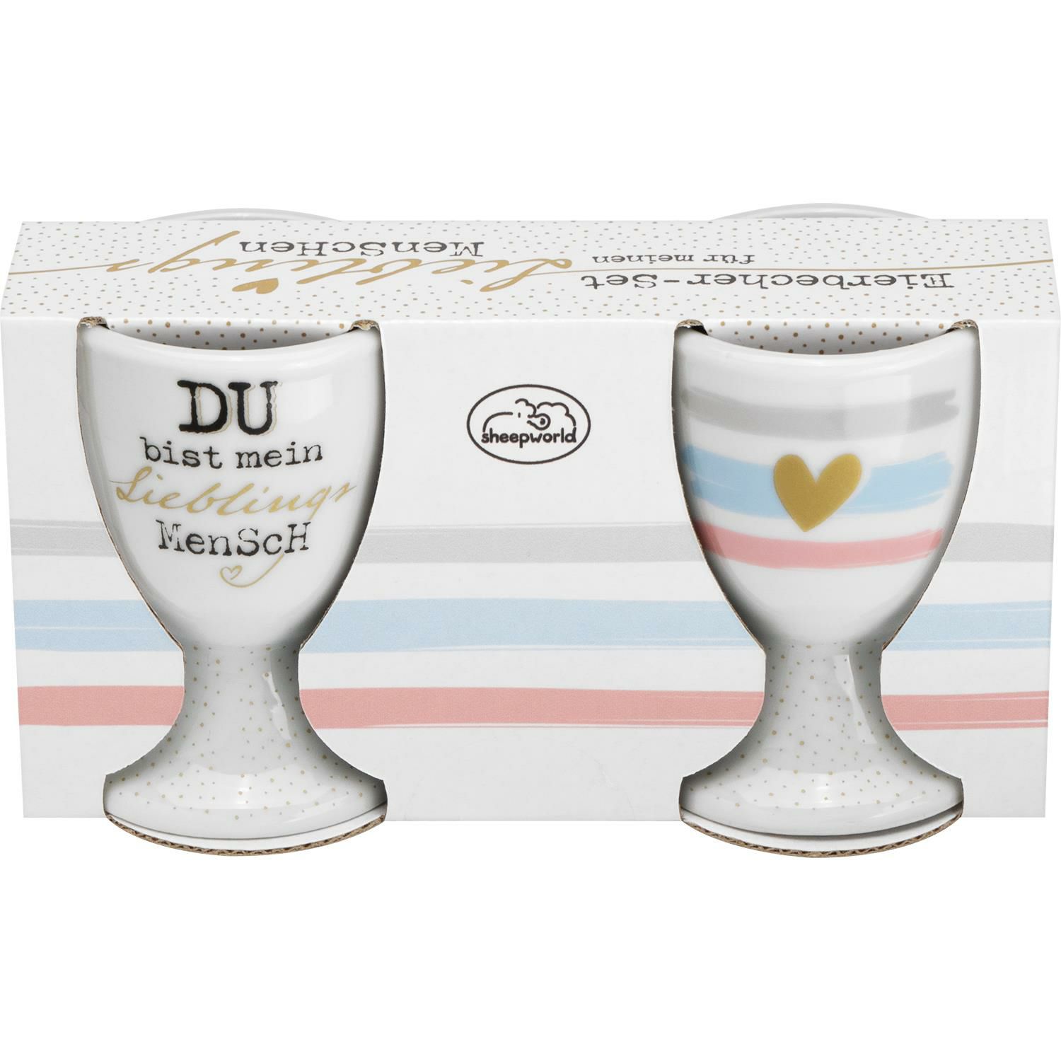 Eierbecher-Set Du bis mein Lieblingsmensch