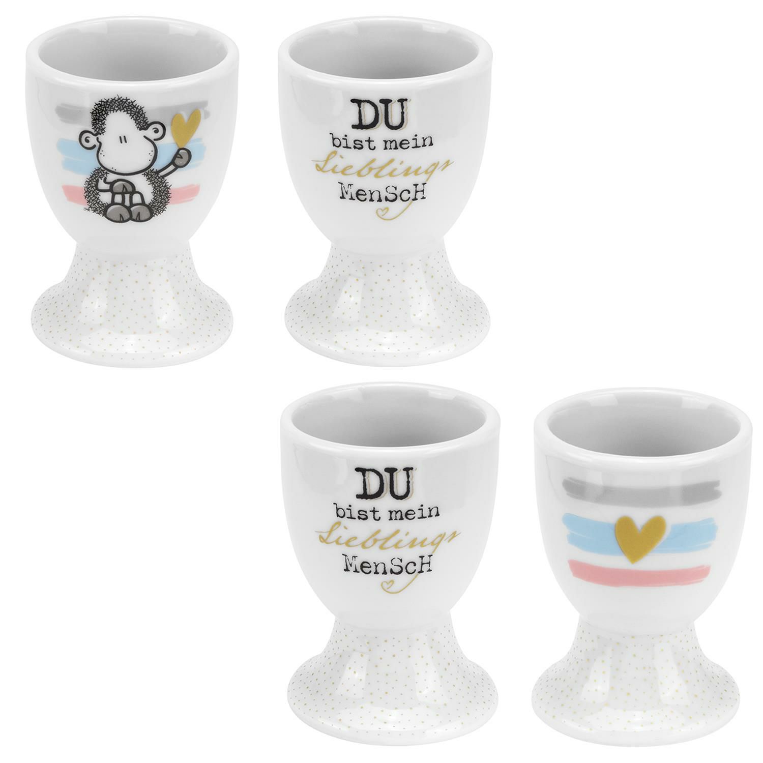 Eierbecher-Set Du bis mein Lieblingsmensch