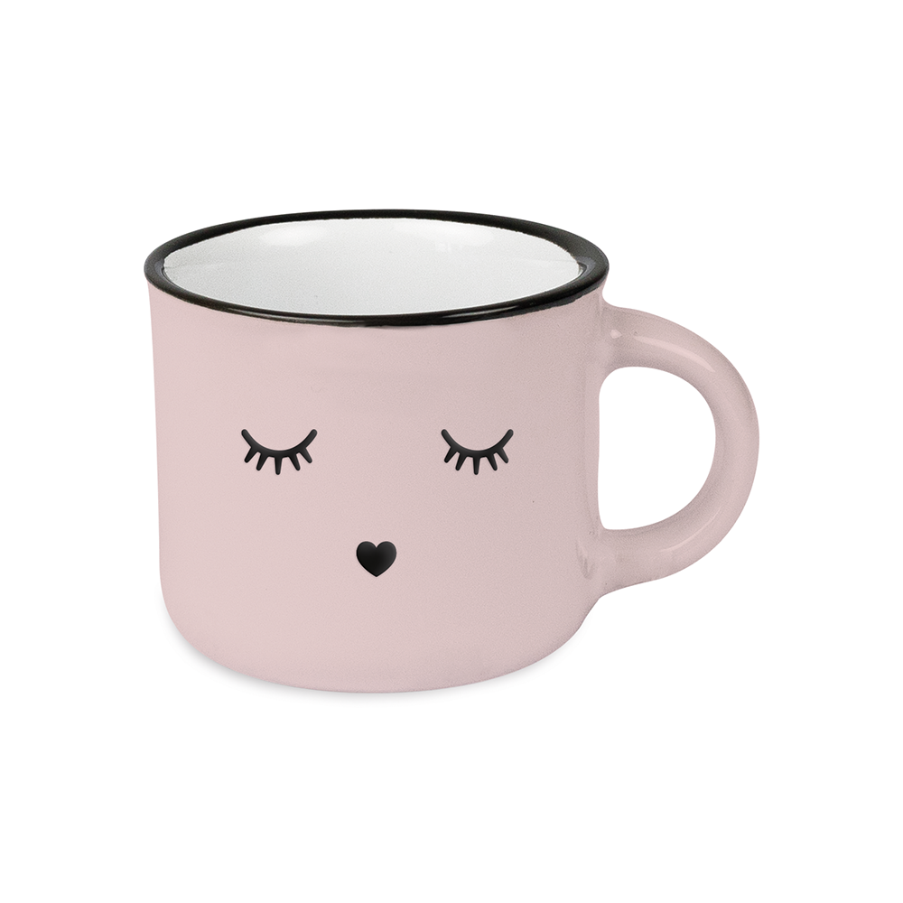Espresso Tasse Vintage Gesicht Frau