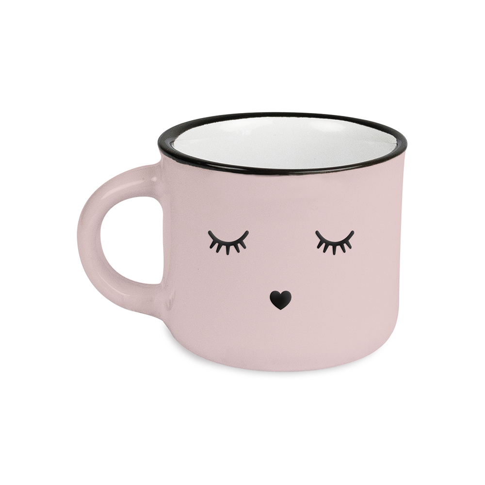 Espresso Tasse Vintage Gesicht Frau