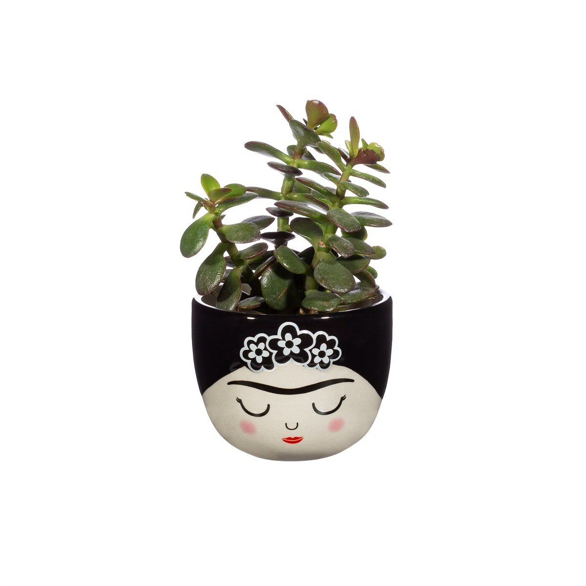 Frida Monochrome Blumentopf schwarz-weiß Mini