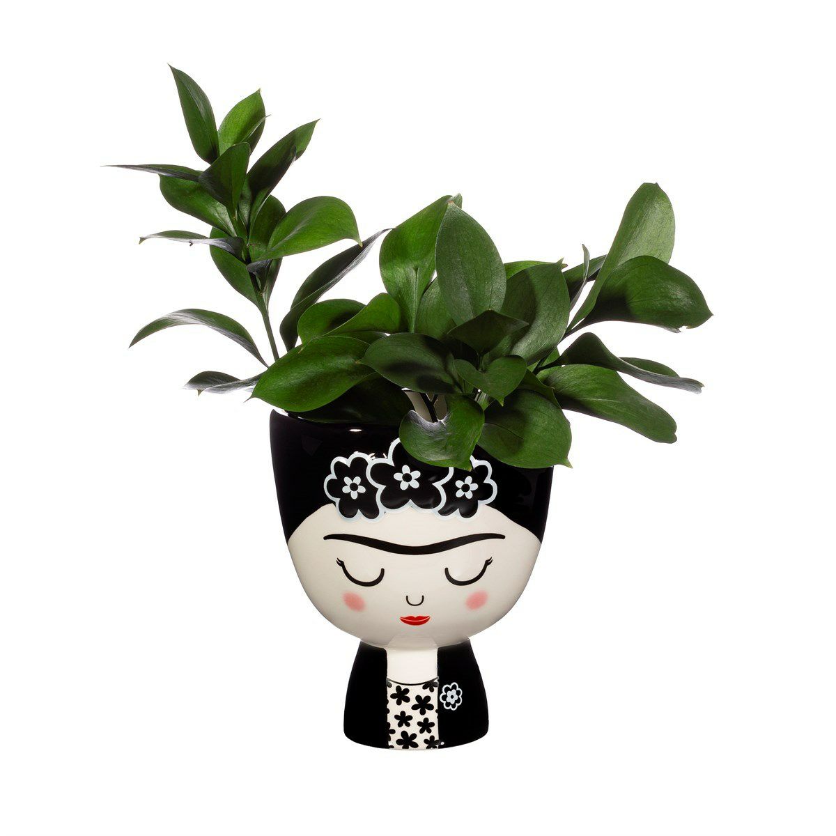 Frida Monochrome Planter schwarz-weiß
