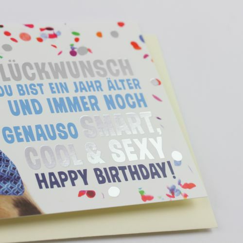 Geburtstagskarte mit Lama
