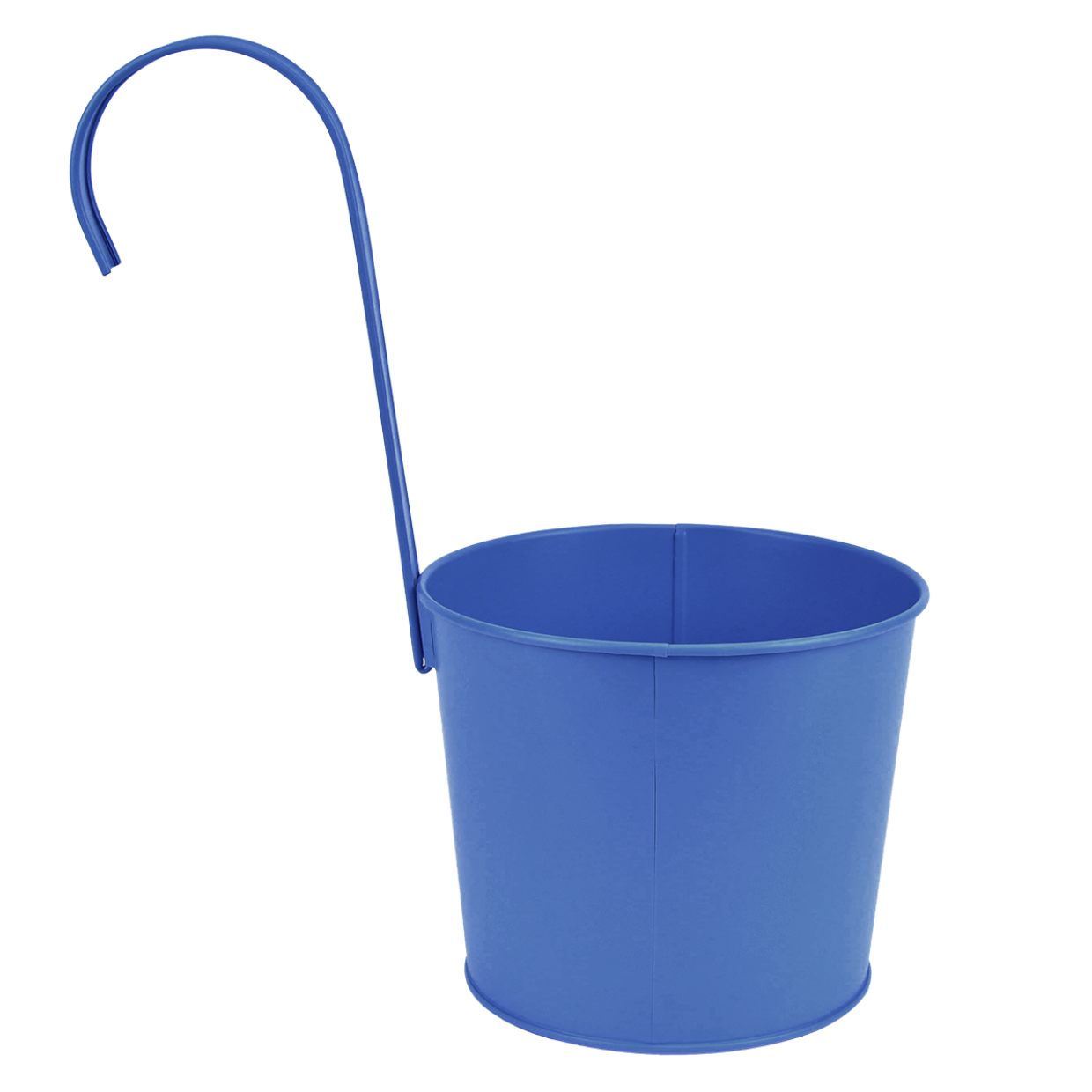 Blumentopf mit Haken Mittelblau