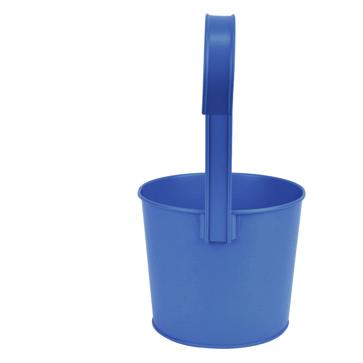 Blumentopf mit Haken Mittelblau