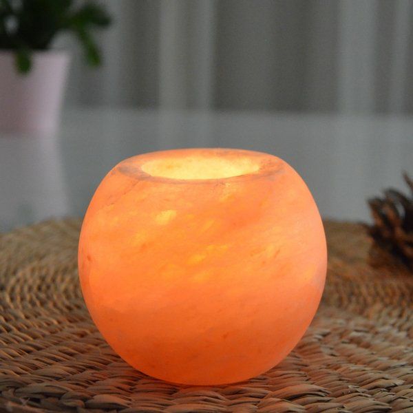 Himalaya Salz Kristall Windlicht