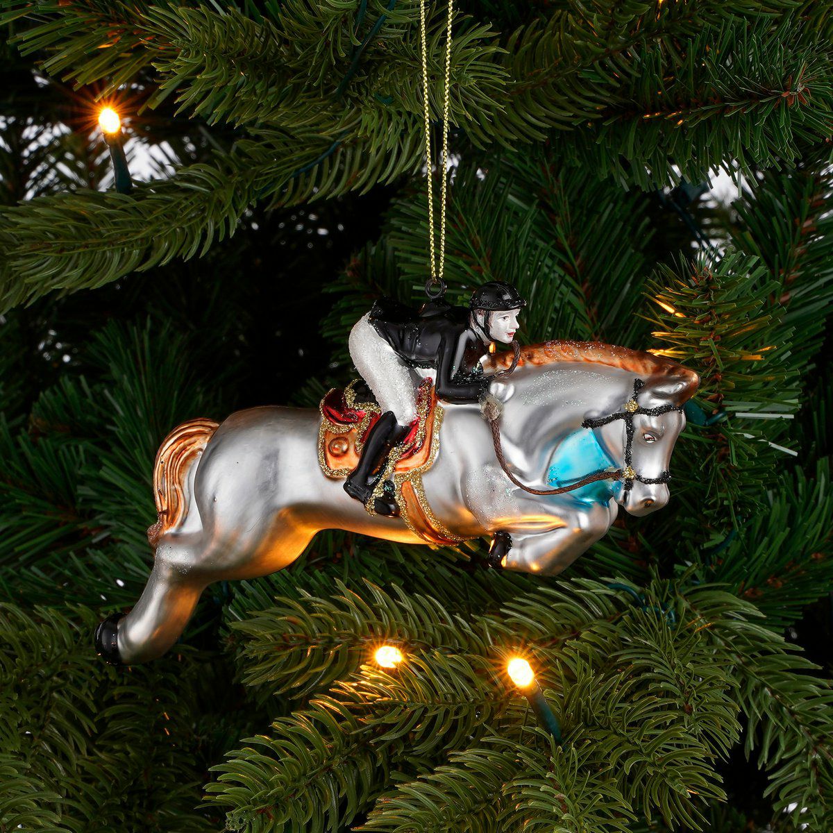 Glashänger Springreiterin mit Pferd