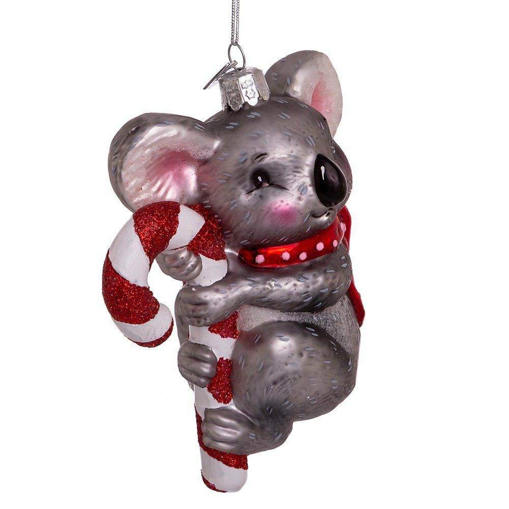 Koala mit Zuckerstangenglasverzierung