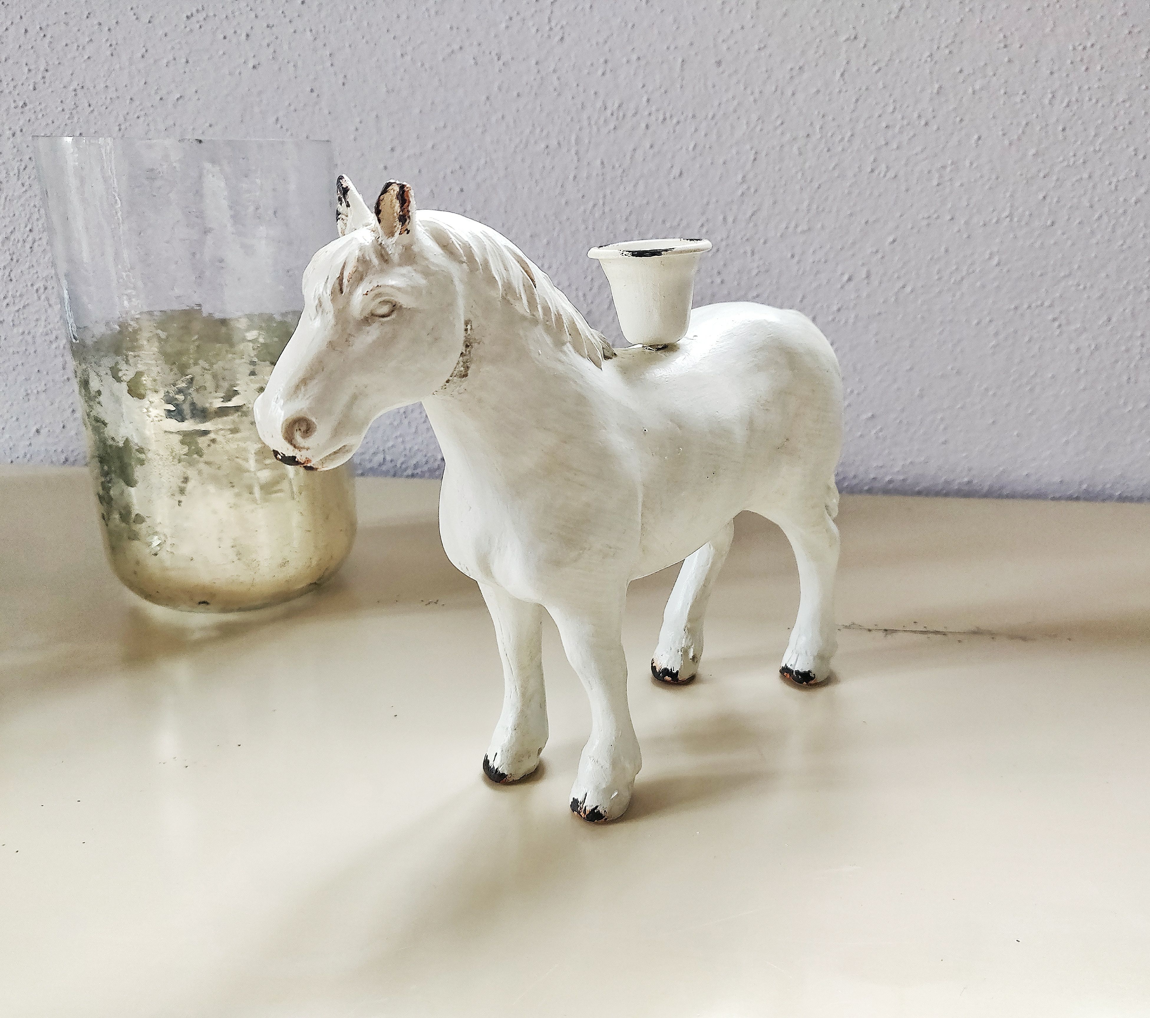 Kerzenhalter Pferd antik