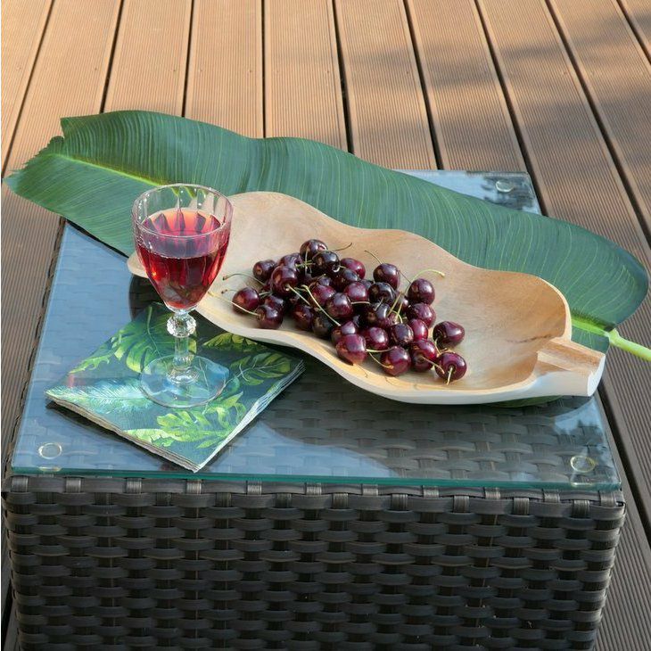 Holzschale Banana Leaf weiß
