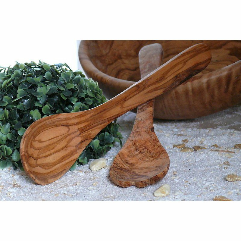 Olivenholz-Salatbesteck 30 cm